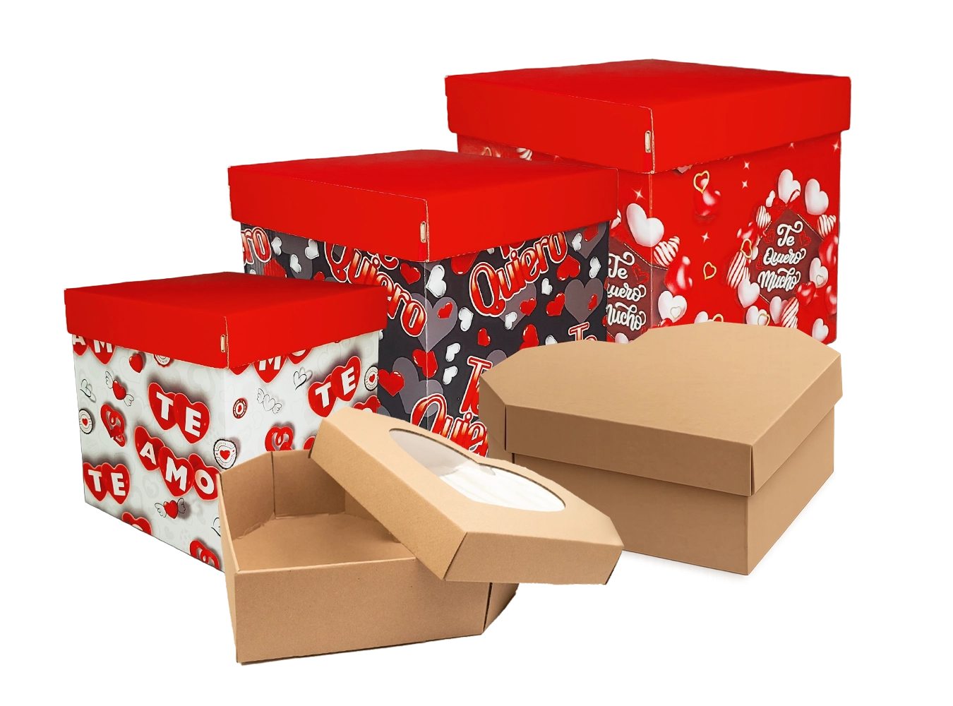 Cajas corazón y empaques de San Valentín
