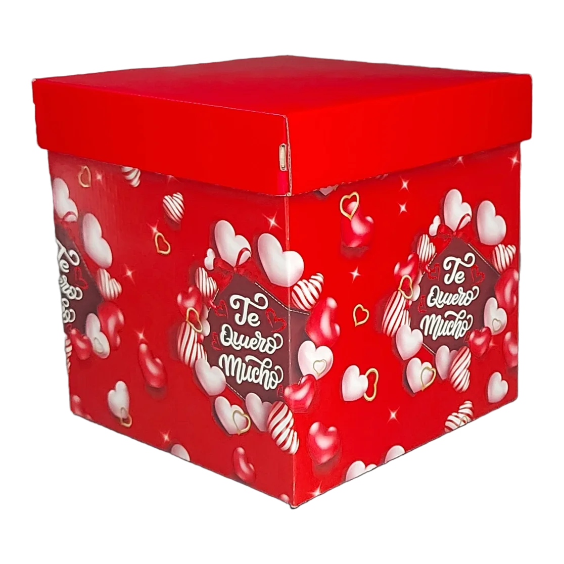 Cubo decorado 5150 D-29 Te Quiero Mucho (rojo)