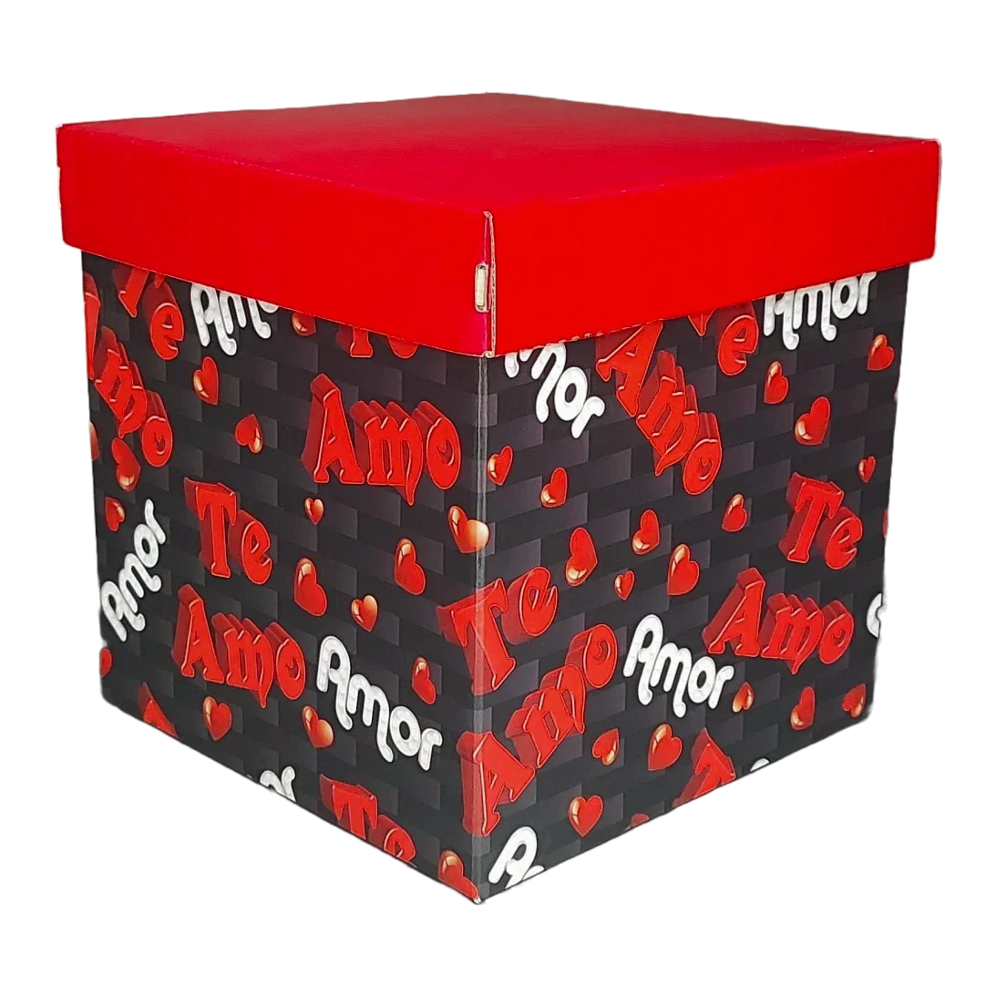 Cubo decorado 5150 D-30 Te Amo (negro)