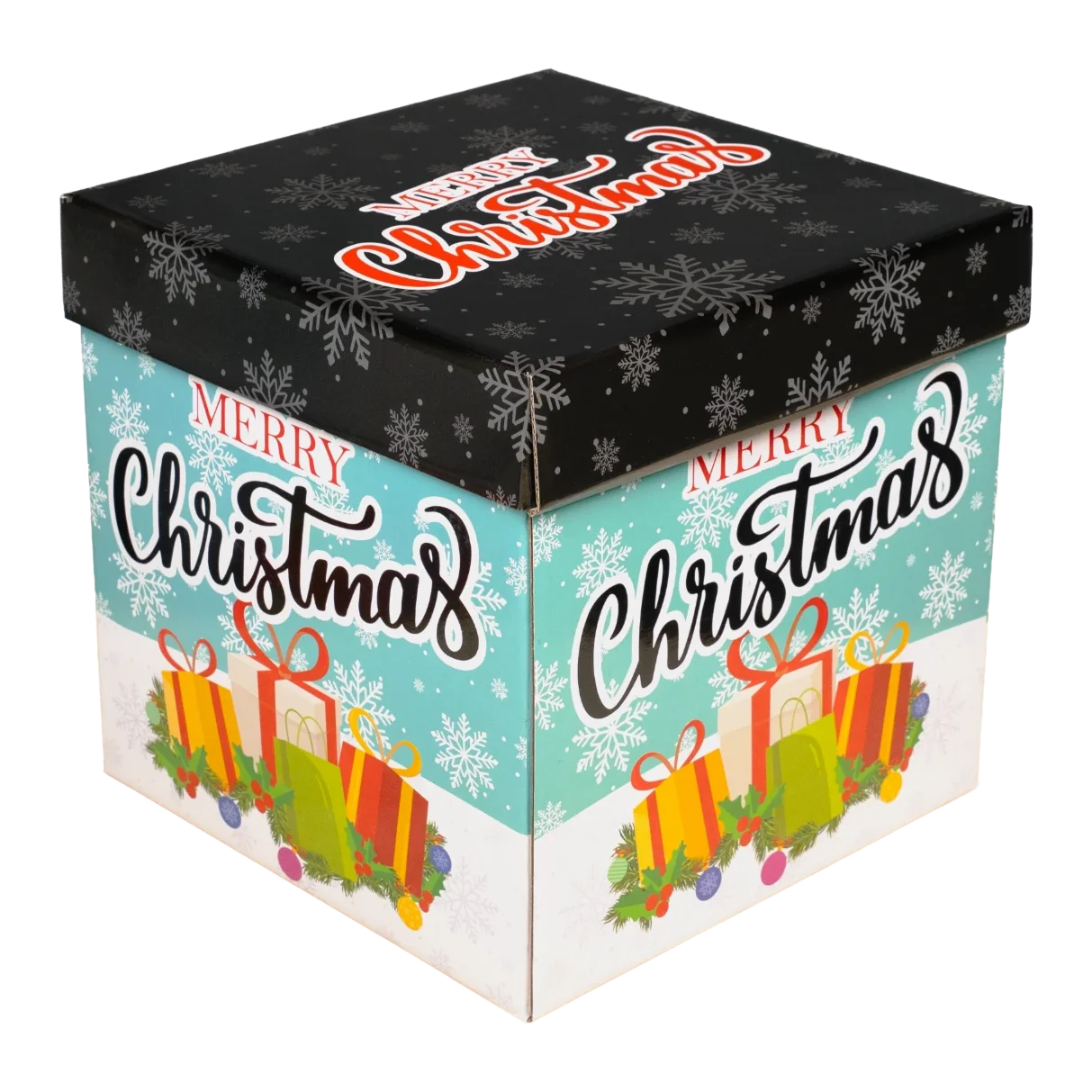Cubo decorado navideño 5140 D-57 Merry Christmas