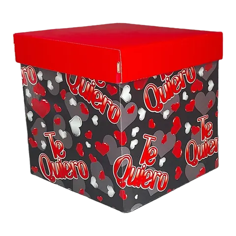 Cubo decorado 5150 D-27 Te Quiero (negro)