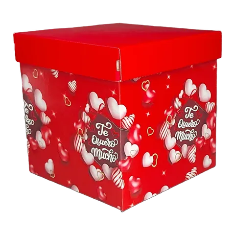 Cubo decorado 5150 D-29 Te Quiero Mucho (rojo)
