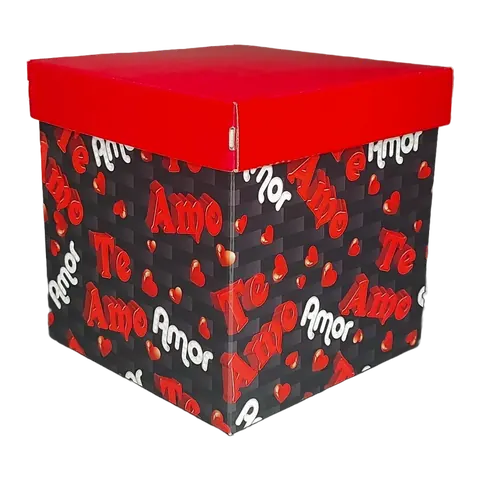 Cubo decorado 5150 D-30 Te Amo (negro)