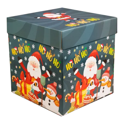 Cubo decorado navideño 5140 D-47 Ho Ho Ho