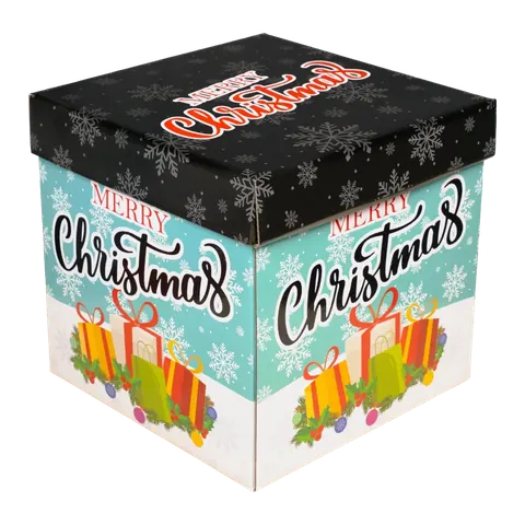 Cubo decorado navideño 5140 D-57 Merry Christmas